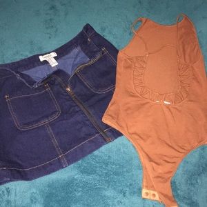 Bodysuit and Skirt outfit bundle! NWOT!